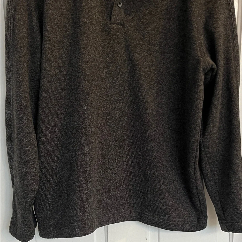Van Heusen Charcoal Button-Up Sweater